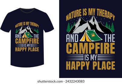 Camping t shirt design, Camping vector elements