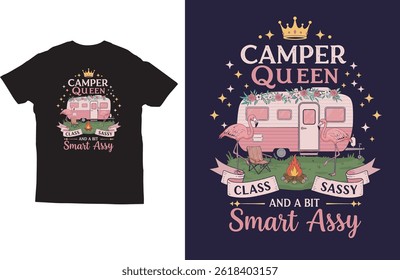 Camping t shirt design vector