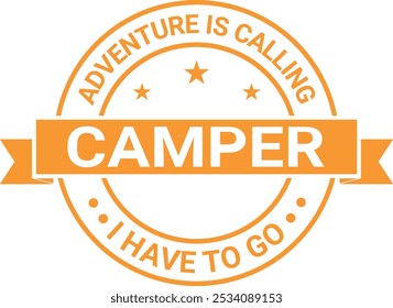 Camping T shirt design, vintage, typography