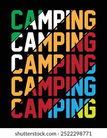 Camping t shirt design you can also put this design in any cloth  