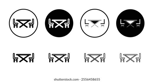 Camping table icon Art design illustration