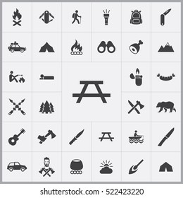 camping table icon. camping icons universal set for web and mobile