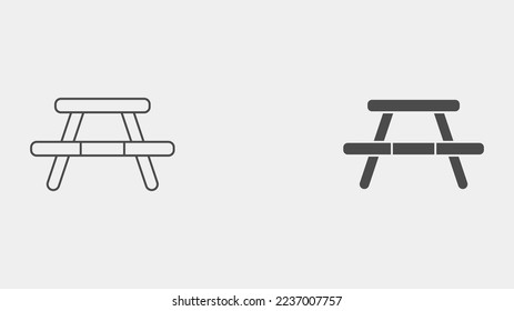 Camping table icon sign vector,Symbol, logo illustration for web and mobile