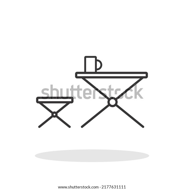Camping table icon\
in trendy flat style. Picnic symbol for your web site design, logo,\
app, UI Vector EPS 10.