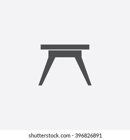 Camping Table Icon Vector. 