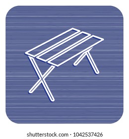 Camping table icon. Vector illustration