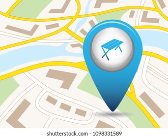Camping table icon. Vector illustration