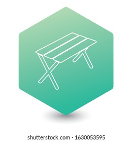 Camping table icon. Vector illustration

