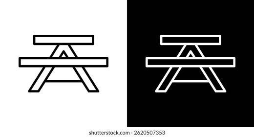 Camping table icon vector, illustration logo template in trendy style