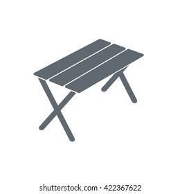 Camping table icon. Vector illustration