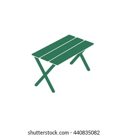 Camping table icon. Vector illustration