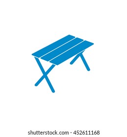 Camping table icon. Vector illustration

