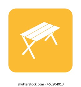 Camping table icon. Vector illustration