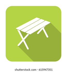 Camping table icon. Vector illustration