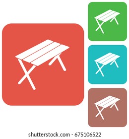 Camping table icon. Vector illustration