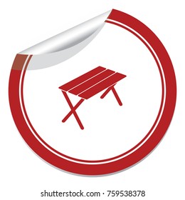 Camping table icon. Vector illustration

