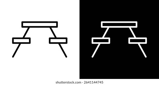 Camping table icon vector simple element illustration editable