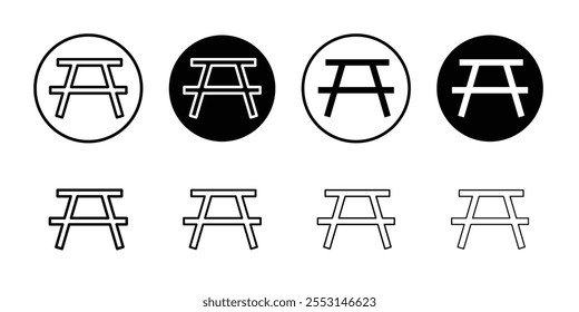 Camping table icon web design in vector