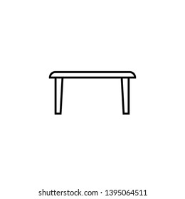 Camping table simple line vector Icon 