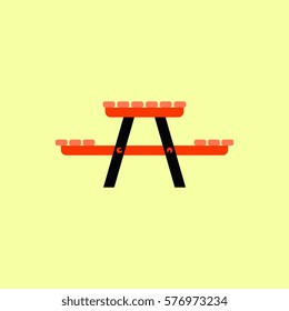 camping table wooden park bench