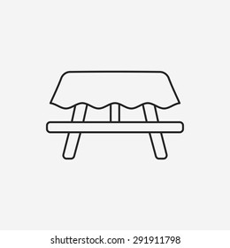 Camping Tables line icon
