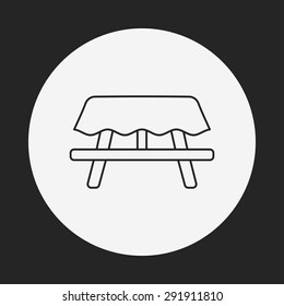 Camping Tables line icon