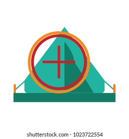 Camping Target Logo icon design