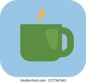Té de camping, ilustración, vector sobre un fondo blanco.