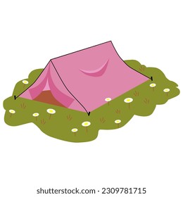 Camping Tend Element, Holiday activity. Vector Illustration.