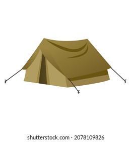 camping tent cartoon vector isolated object