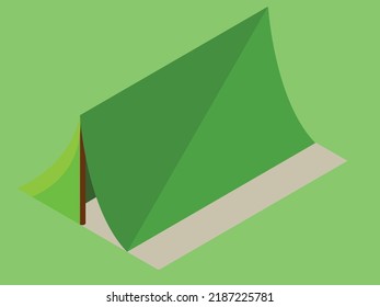 camping tent concept flat icon