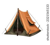 camping tent design over white