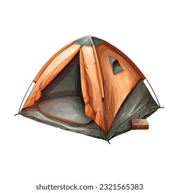 camping tent design over white