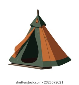 camping tent design over white