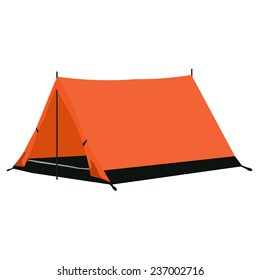 Camping tent, camping equipment, camping tent isolated on white