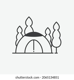 Camping Tent File Document Flat Vector Icon