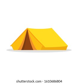 Camping tent. Flat icon. Isolated. Vector