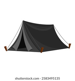 camping tent flat vector illustration logo icon clipart