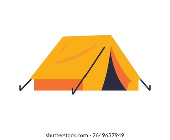 Camping tent flat vector illustration with white background.	

