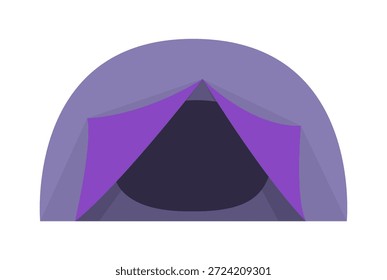 Ilustração do vetor plano da barraca do acampamento