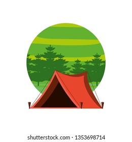 camping tent with frame circular