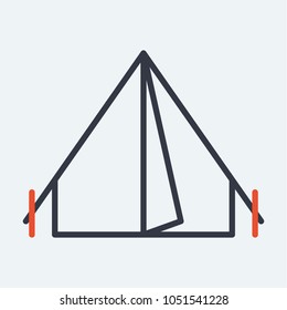 Camping tent icon