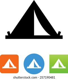 Camping tent icon