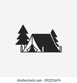 camping tent icon