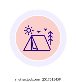 Camping Tent icon, tent, camp, outdoor, shelter line icon, editable vector icon, pixel perfect, illustrator ai file