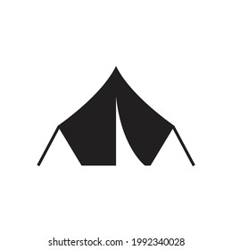 Diseño de icono de carpa de camping aislado en fondo blanco