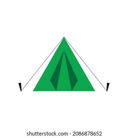 Camping tent icon design isolated on white background