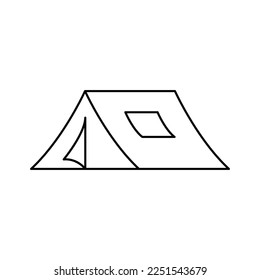 Camping Zelt Icon Design. einzeln auf weißem Hintergrund. Vektorgrafik