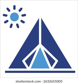 Camping Tent Icon Element For Design
