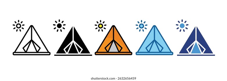 Camping Tent Icon Element For Design